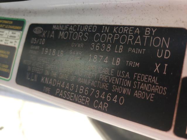 2011 KIA RIO BASE KNADH4A31B6734640