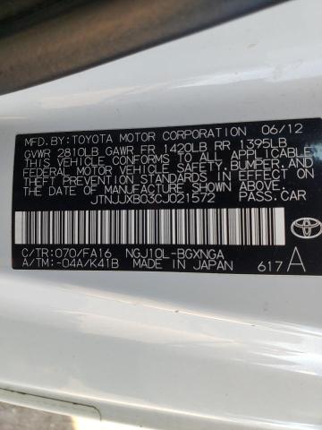2012 TOYOTA SCION IQ JTNJJXB03CJ021572