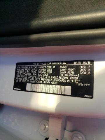 2019 VOLVO XC90 T6 IN YV4A22PL3K1421263
