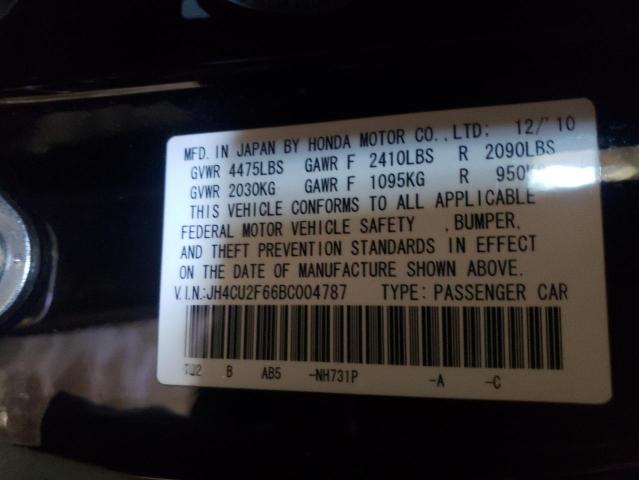 2011 ACURA TSX JH4CU2F66BC004787