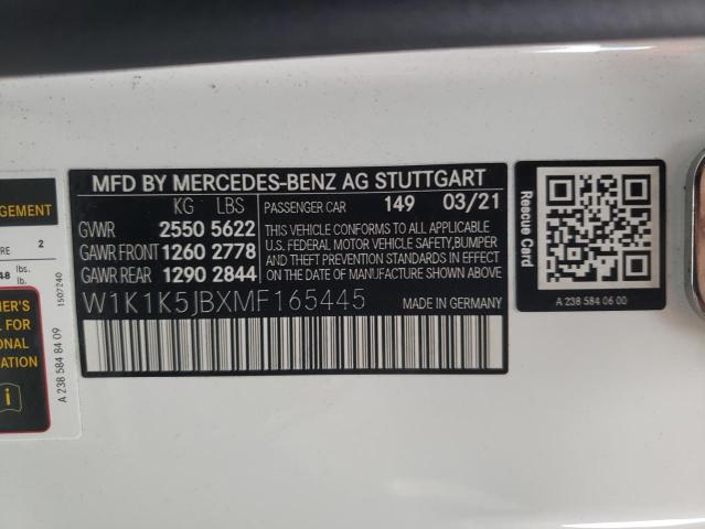 2021 MERCEDES-BENZ E 450 W1K1K5JBXMF165445