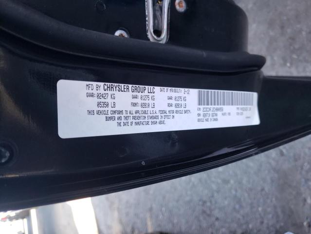 2012 CHRYSLER 300 SRT-8 2C3CCAFJ2CH800958