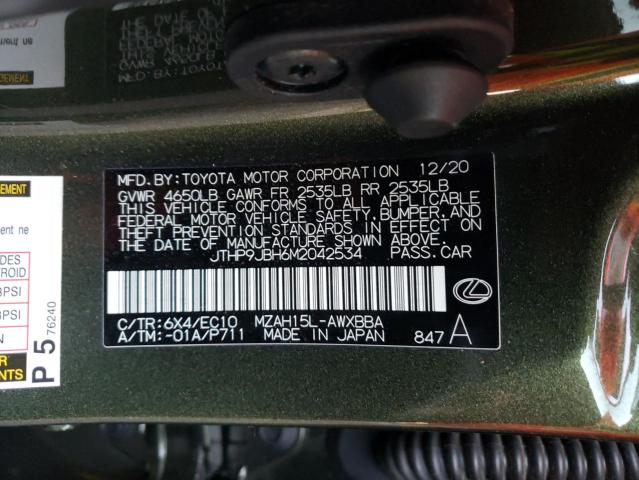2021 LEXUS UX 250H JTHP9JBH6M2042534