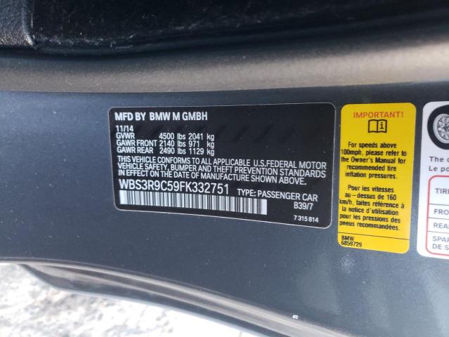 2015 BMW M4 WBS3R9C59FK332751