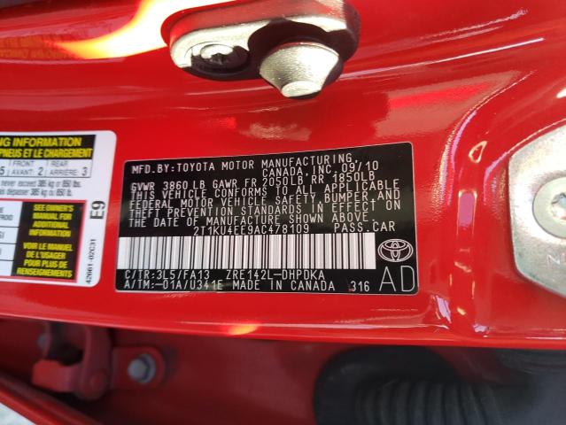 2010 TOYOTA MATRIX 4DR 2T1KU4EE9AC478109