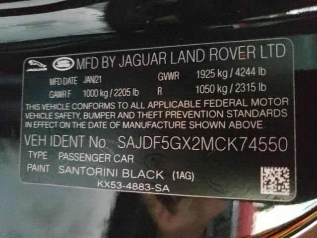 2021 JAGUAR F-TYPE FIR SAJDF5GX2MCK74550