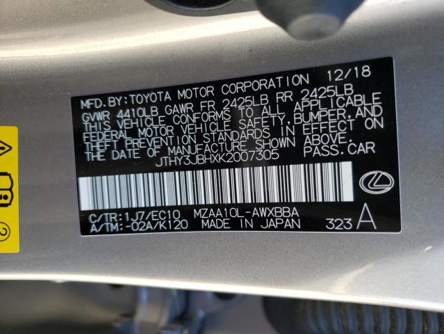 2019 LEXUS UX 200 JTHY3JBHXK2007305