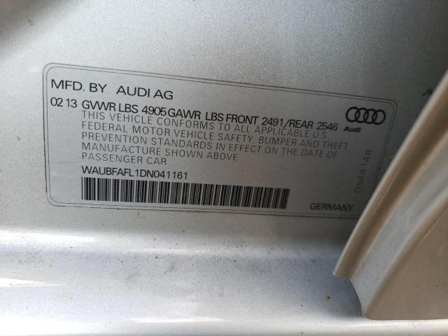 2013 AUDI A4 WAUBFAFL1DN041161