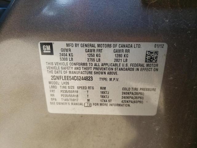 2GNFLEE54C6244823 Chevrolet Equinox Lt 2012. Фото: 9