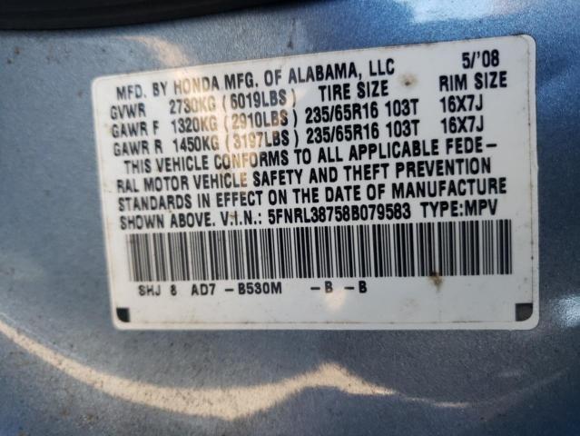 2010 HONDA ODYSSEY 5FNRL38758B079583