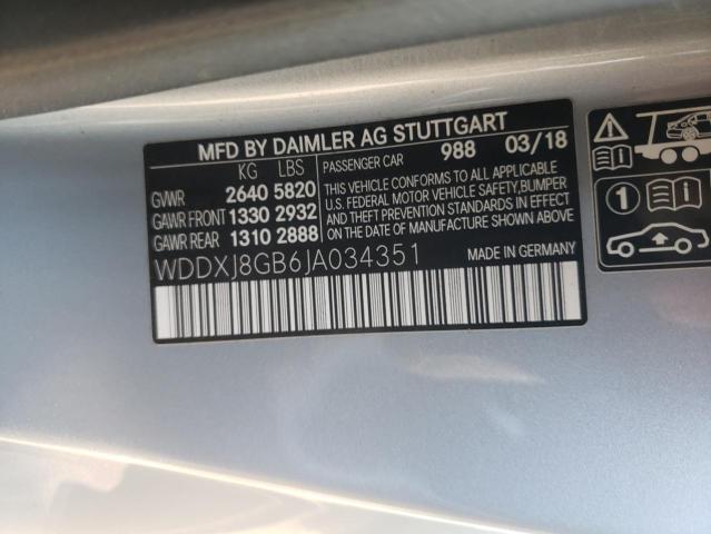 2018 MERCEDES-BENZ S 560 4MAT WDDXJ8GB6JA034351