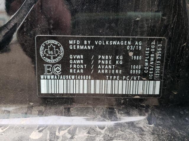 2019 VOLKSWAGEN GOLF R WVWWA7AU9KW149606