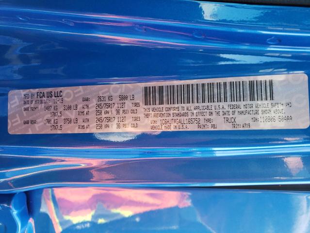 2020 JEEP GLADIATOR 1C6HJTAG4LL165752