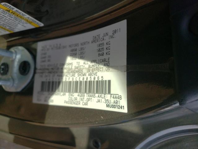 2012 MITSUBISHI ECLIPSE GS 4A31K5DF9CE005065