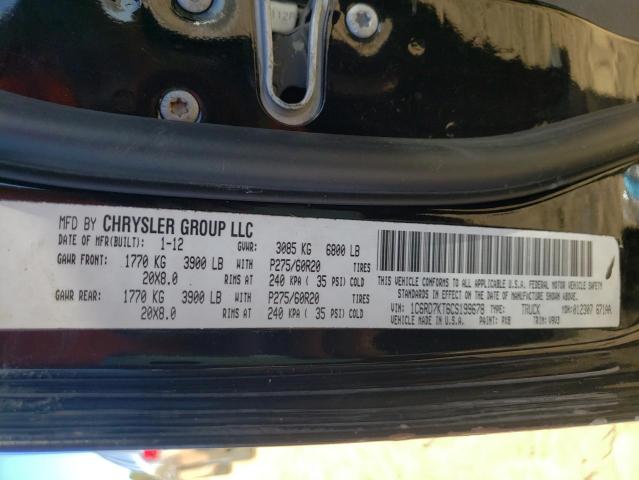 2012 DODGE 1500 1C6RD7KT6CS199678