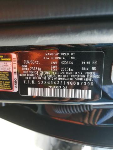 2022 KIA K5 EX 5XXG34J21NG097390