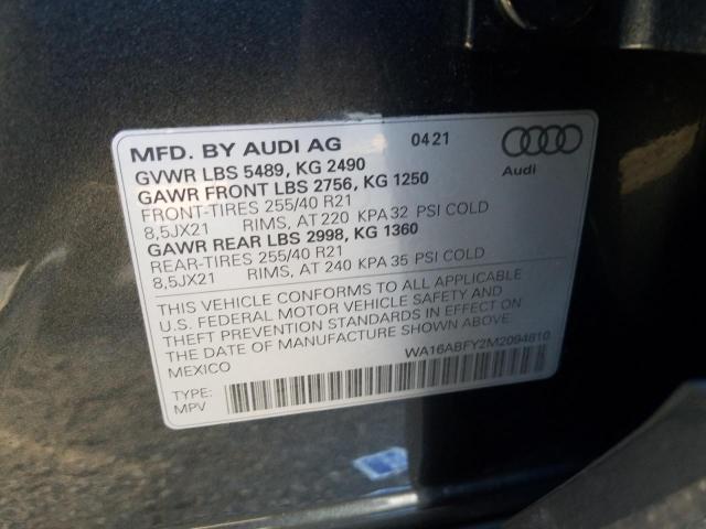 2021 AUDI Q5 SPORTBA WA16ABFY2M2094810