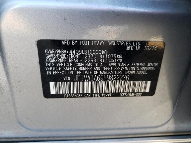 2015 SUBARU WRX JF1VA1A69F9822236
