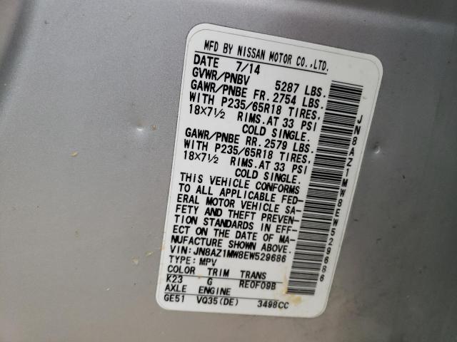 2014 NISSAN MURANO SL JN8AZ1MW8EW529686