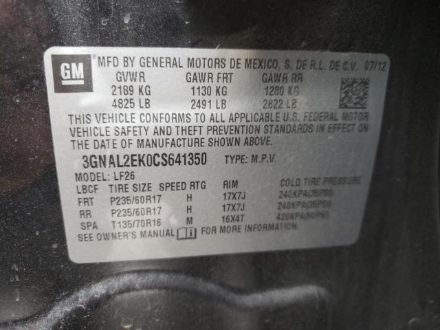 2012 CHEVROLET CAPTIVA SP 3GNAL2EK0CS641350