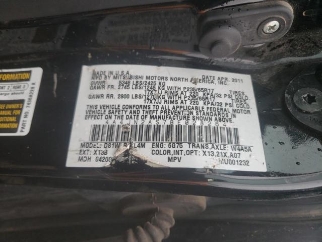 2011 MITSUBISHI ENDEAVOR L 4A4JN2AS7BE028264