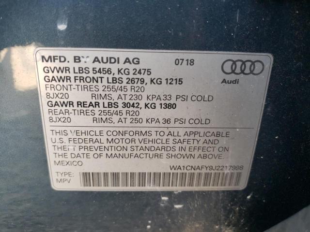 2018 AUDI Q5 PRESTIG - WA1CNAFY9J2217998