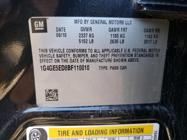 2011 BUICK LACROSSE C 1G4GE5ED8BF110010