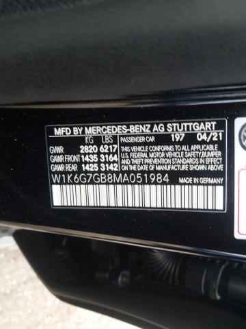2021 MERCEDES-BENZ S W1K6G7GB8MA051984