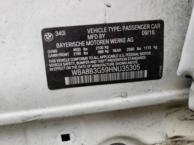 2017 BMW 340 I WBA8B3G59HNU35305