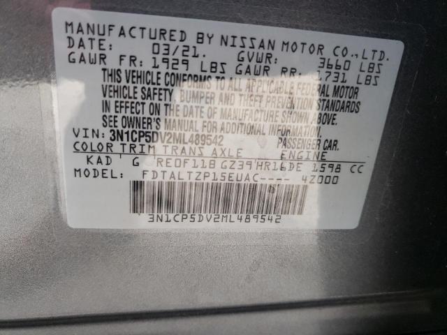 2021 NISSAN KICKS SR 3N1CP5DV2ML489542