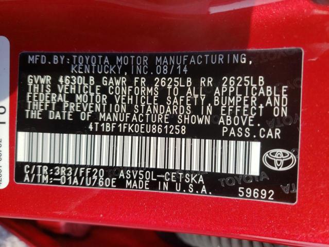 2014 TOYOTA UK 4T1BF1FK0EU861258