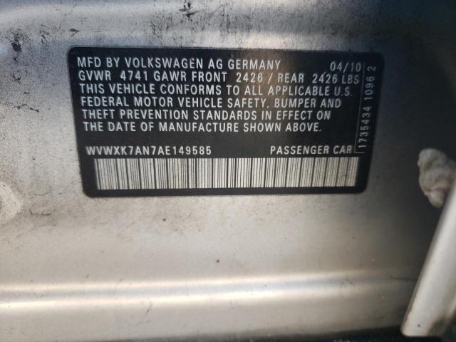 2010 VOLKSWAGEN PASSAT KOM WVWXK7AN7AE149585