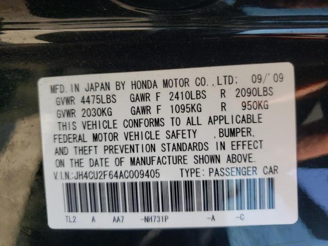 2010 ACURA TSX JH4CU2F64AC009405