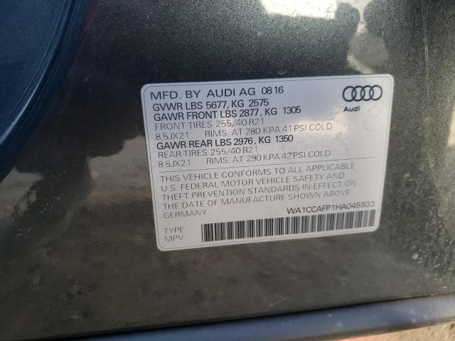 2017 AUDI SQ5 PREMIU WA1CCAFP1HA045933