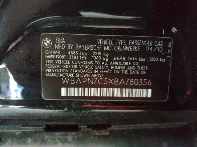 2011 BMW 335 D WBAPN7C5XBA780356