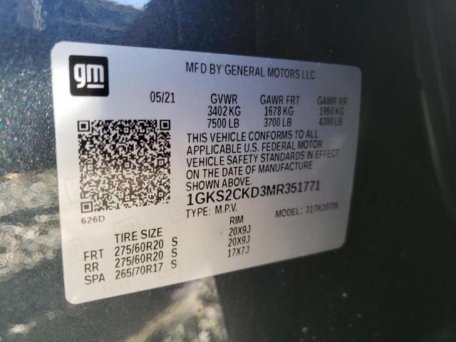 2021 GMC YUKON AT4 1GKS2CKD3MR351771