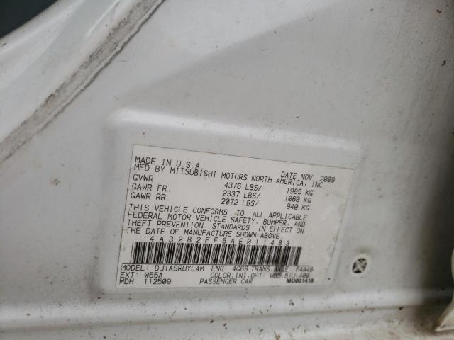 2010 MITSUBISHI GALANT FE 4A32B2FF6AE011483