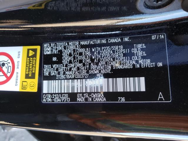 2015 LEXUS RX 450H 2T2BC1BA9FC003727