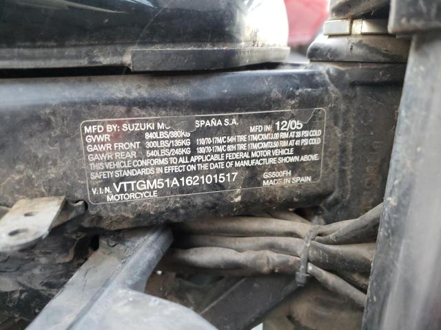 2006 SUZUKI GS500 VTTGM51A162101517