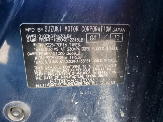 2012 SUZUKI GRAND VITA JS3TD0D66C4100733