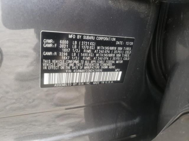 2021 SUBARU ASCENT PRE 4S4WMAFD2M3429896