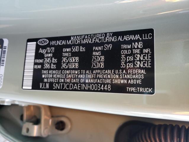 2022 HYUNDAI SANTA CRUZ 5NTJCDAE1NH003448