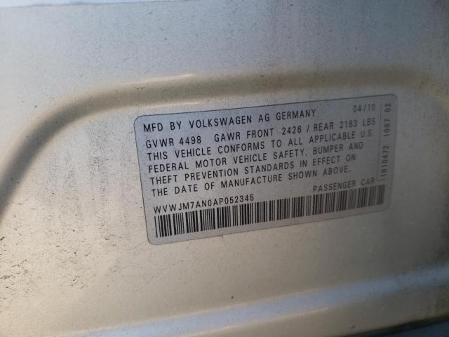 2010 VOLKSWAGEN PASSAT KOM WVWJM7AN0AP052345