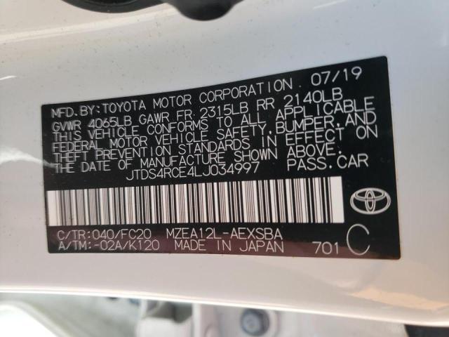 2020 TOYOTA COROLLA CE JTDS4RCE4LJ034997