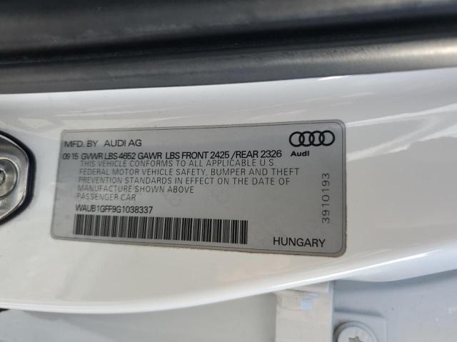 2016 AUDI S3 PREMIUM WAUB1GFF9G1038337