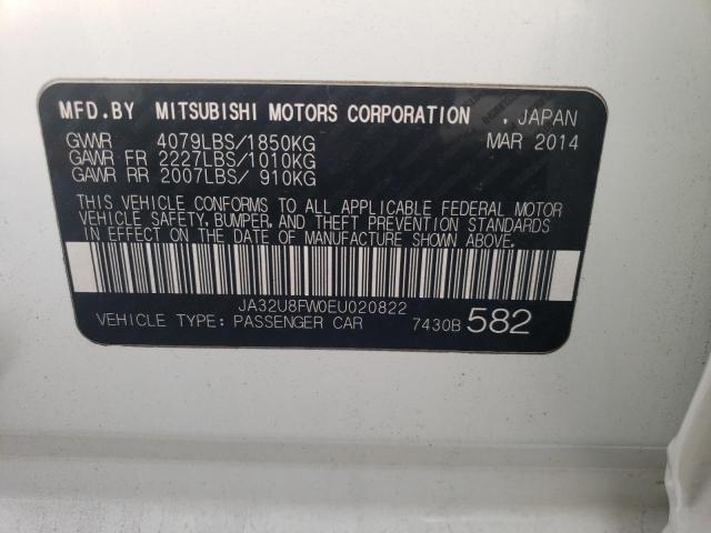 2014 MITSUBISHI LANCER GT JA32U8FW0EU020822