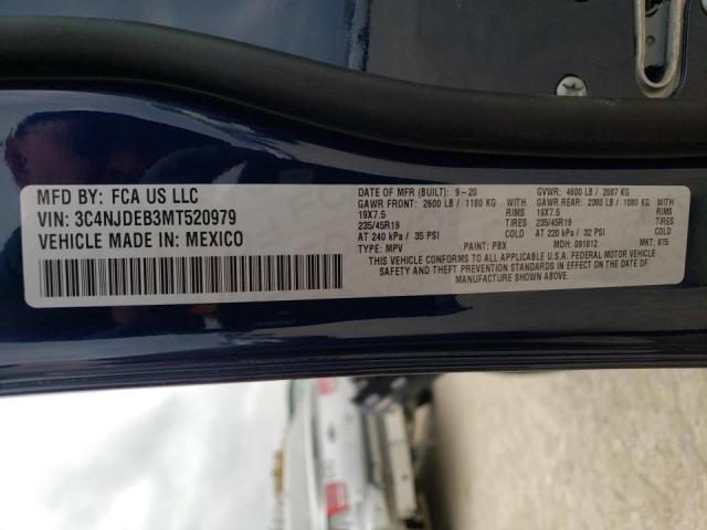 2021 JEEP COMPASS 80 3C4NJDEB3MT520979