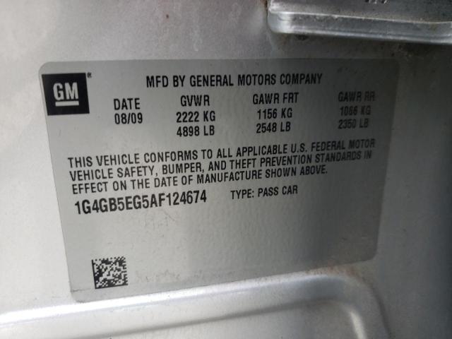 2010 BUICK LACROSSE C 1G4GB5EG5AF124674