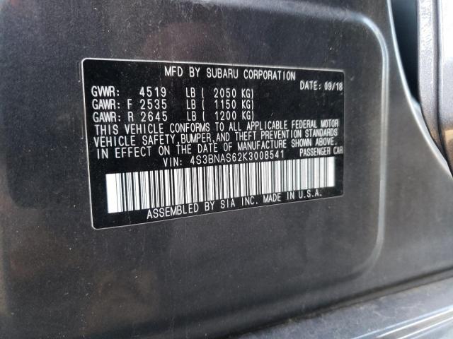 2019 SUBARU LEGACY SPO 4S3BNAS62K3008541