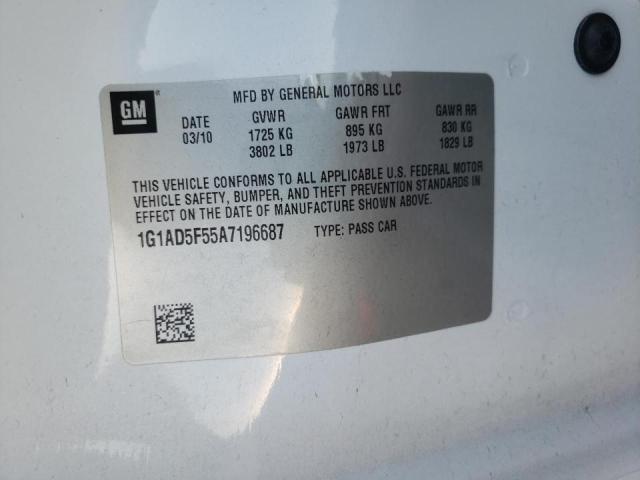 2010 CHEVROLET COBALT 1LT 1G1AD5F55A7196687